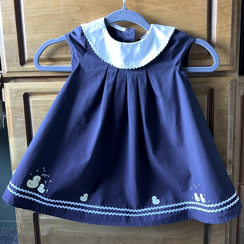 Gymboree dress 18-24 months. Navy blue with ducks